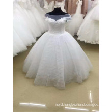 2017 Off-shoulder Wholesale Puffy Tulle Ball Gown Real Photo Wedding Dress